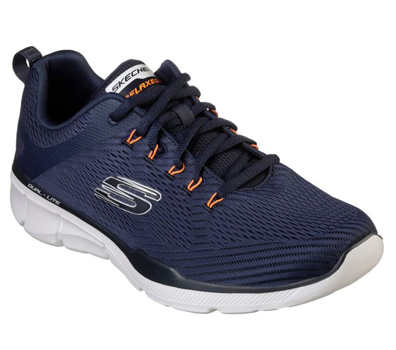 Skechers Relaxed Fit: Equalizer 3.0 - Mens Sneakers Navy/Orange [AU-HN1023]